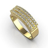 Золотое обручальное кольцо с бриллиантами, 1768589