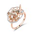 Женское золотое кольцо с бриллиантами и цитринами - фото 1