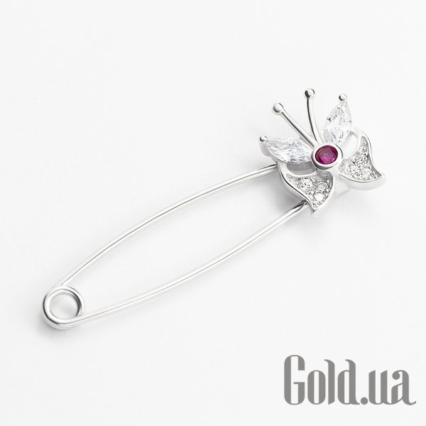 

Булавка/заколка Silvex925, Серебряная булавка с куб. циркониями