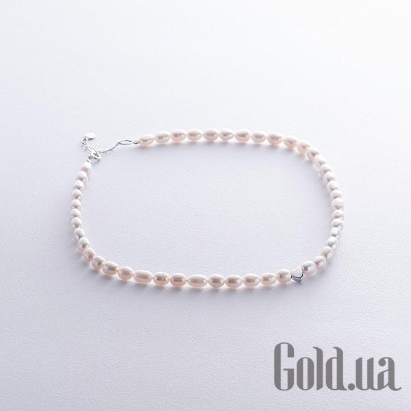 

Женские колье Украина, Серебряное колье с культив. жемчугом, 35