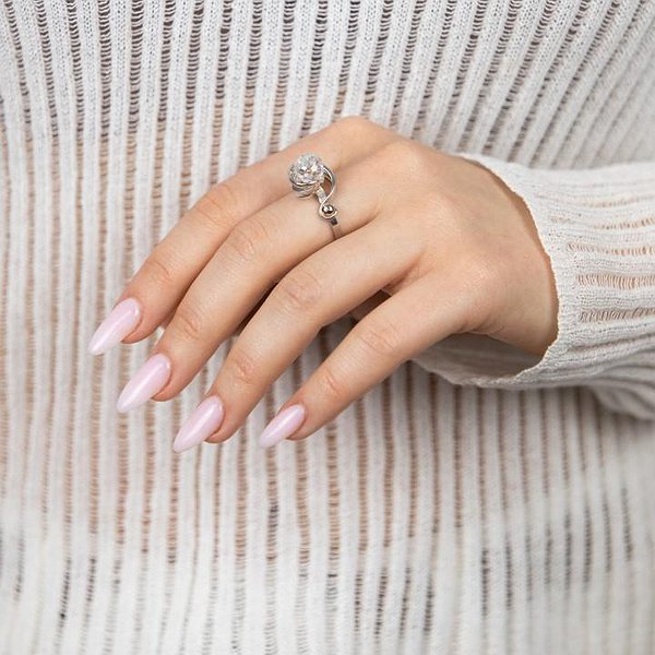Женское серебряное кольцо с куб. цирконием DIA3102642 – изображение 3