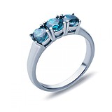 Женское серебряное кольцо с топазами, 816781