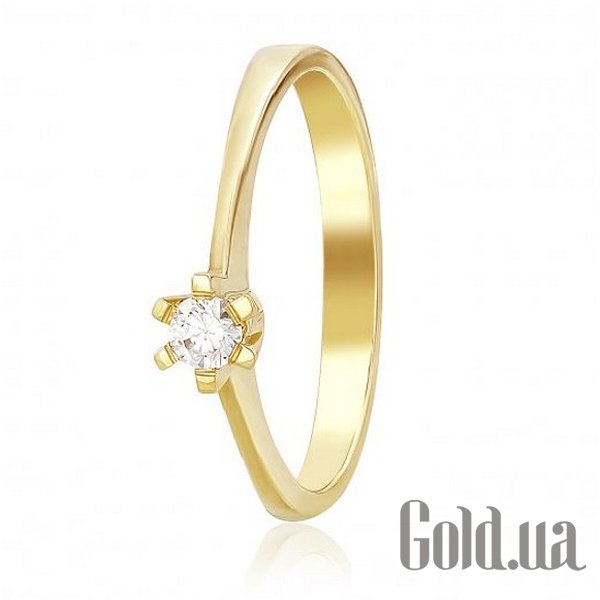 

Кольцо Украина, Золотое кольцо с цирконием Swarovski Zirconia, 17