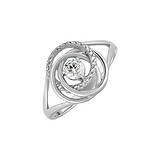 Женское серебряное кольцо с куб. циркониями, 1528974