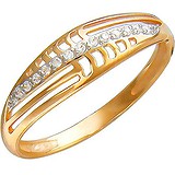 Женское золотое кольцо с куб. циркониями, 1613710