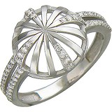 Женское серебряное кольцо с куб. циркониями, 1619598
