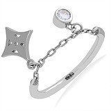 Женское серебряное кольцо с куб. цирконием, 1665422