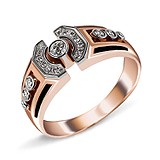 Купить дешево Мужское золотое кольцо с бриллиантами (701-456) ,цена 78750 грн. в Днепропетровске в интернет-магазине Gold.ua
