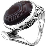 Женское серебряное кольцо с агатом, 1671310