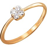 Золотое кольцо с бриллиантами, 1672846