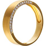 Золотое обручальное кольцо с бриллиантами, 1673102