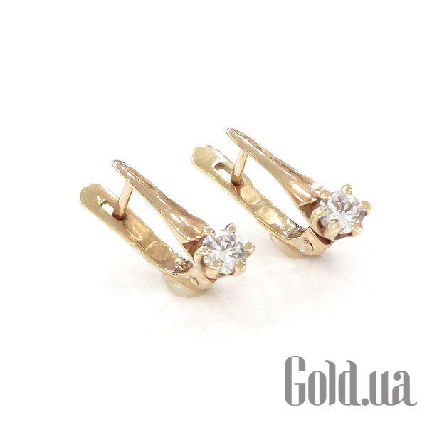 

Серьги Украина, Золотые серьги с куб. циркониями