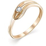 Золотое кольцо с бриллиантом, 1711246