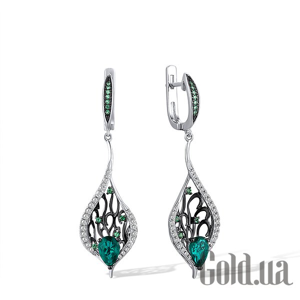 

Серьги с подвесками Lurie Jewelry, Серебряные серьги с куб. циркониями