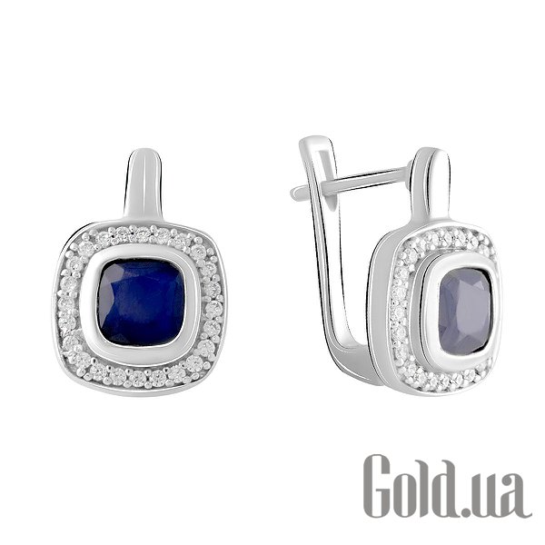 

Серьги Fresh Jewelry, Серебряные серьги с куб. циркониями и сапфирами