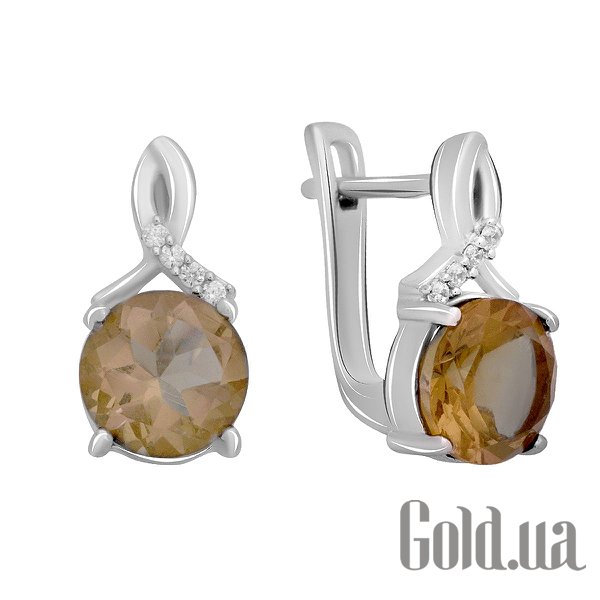 

Серьги Fresh Jewelry, Серебряные серьги с куб. циркониями и султанитами