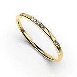 Золотое обручальное кольцо с бриллиантами, 1768846