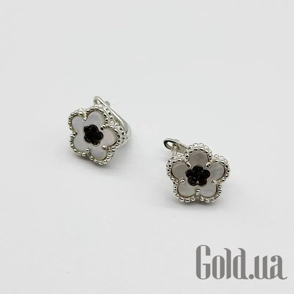 

Серьги Silvex925, Серебряные серьги с куб. циркониями и перламутром