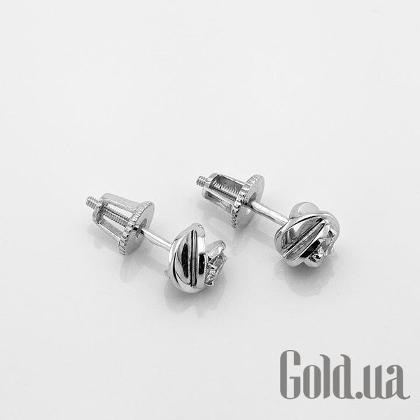 Золотые серьги с бриллиантами DIA12473-2dia – изображение 2