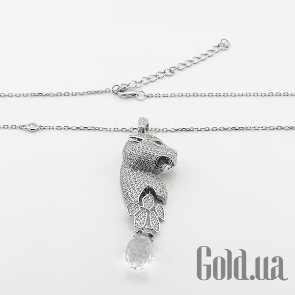 Серебряное колье с куб. циркониями DIA3401150 – изображение 2