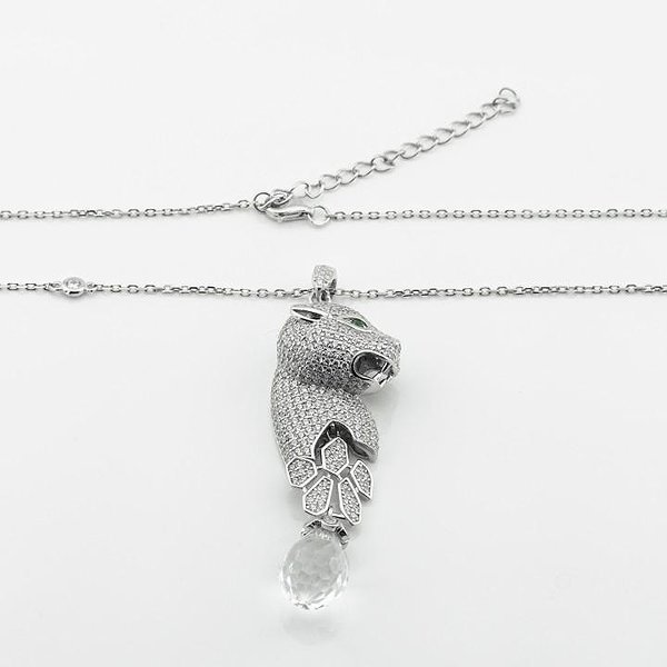 Серебряное колье с куб. циркониями DIA3401150 – изображение 2