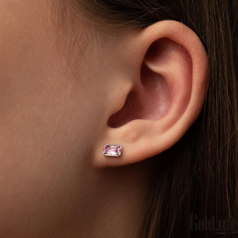 Серебряные серьги с синт. сапфирами onx2685/1р-PSPH – изображение 3
