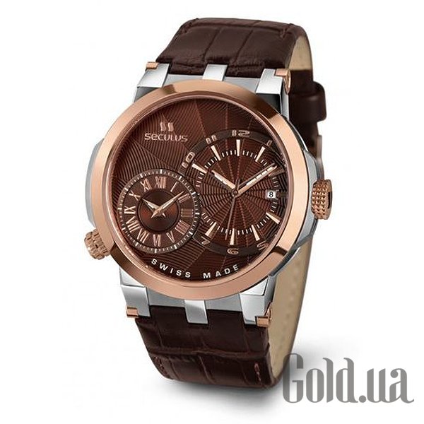 

Швейцарские часы Seculus, brown, ss-r, brown leather 4511.5.775/751