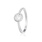 Серебряное кольцо с цирконием Swarovski Zirconia, 813454