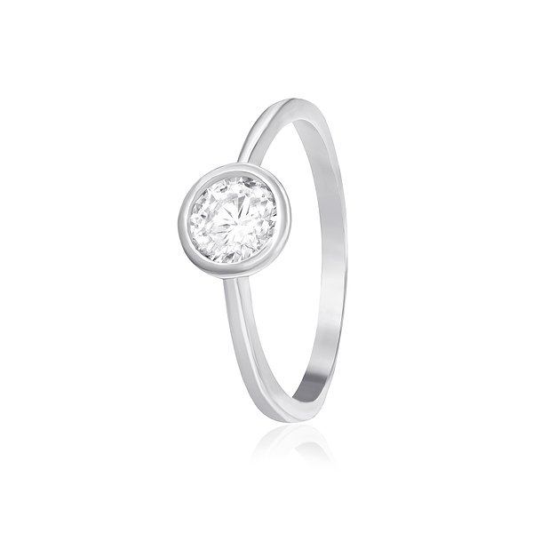Серебряное кольцо с цирконием Swarovski Zirconia
