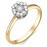 Золотое кольцо с бриллиантами, 1605775