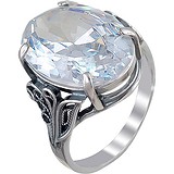Женское серебряное кольцо с куб. цирконием, 1614479