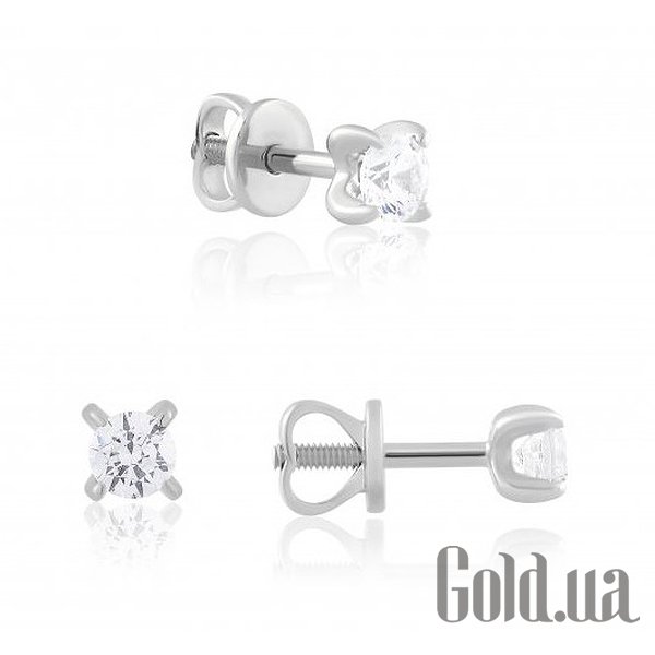 

Серьги-гвоздики Украина, Золотые серьги с Swarovski Zirconia