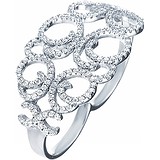 Женское серебряное кольцо с куб. циркониями, 1670031