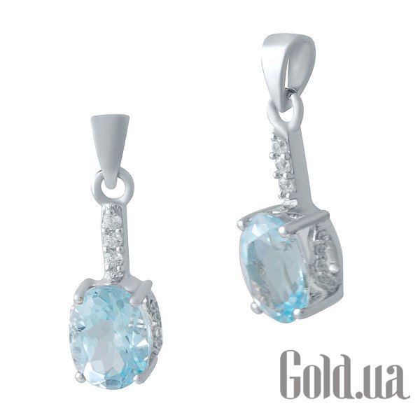 

Женские кулоны Fresh Jewelry, Серебряный кулон с топазом и куб. циркониями