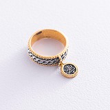 Женское серебряное кольцо в позолоте, 1741967