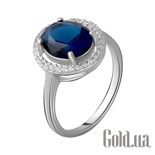 

Женские кольца Fresh Jewelry, Женское серебряное кольцо с куб. циркониями и синт. сапфиром, 17.5