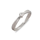 Bibigi Золотое кольцо с бриллиантом, 007823