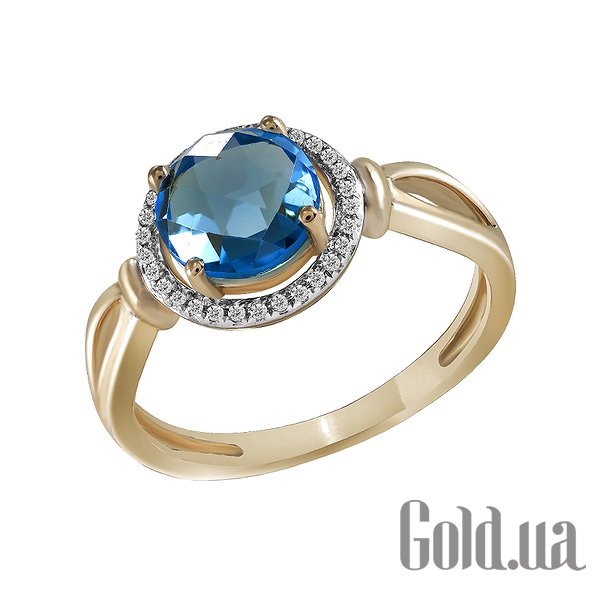 

Кольцо Lurie Jewelry, Женское золотое кольцо с бриллиантами и топазом, 17.5
