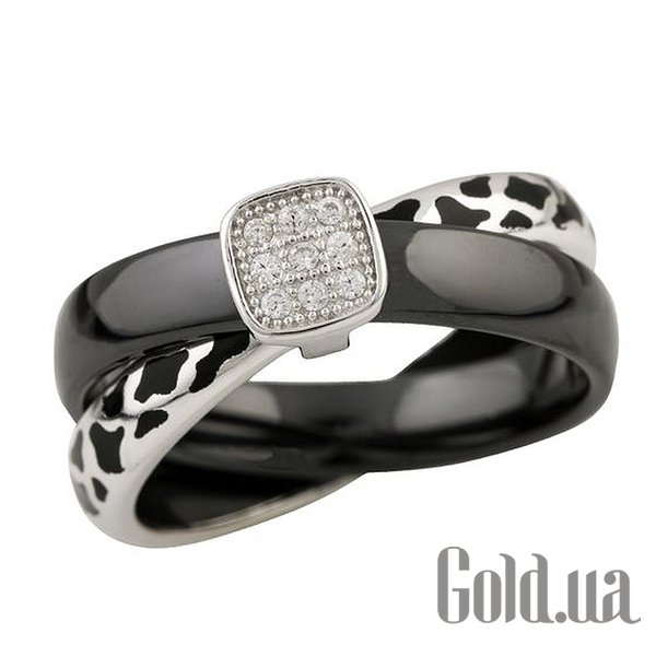 

Женские кольца Fresh Jewelry, Женское серебряное кольцо с керамикой и куб. циркониями, 16.5