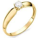 Золотое кольцо с бриллиантом, 1556112