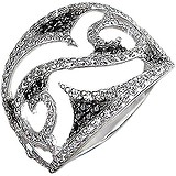 Женское серебряное кольцо с куб. циркониями, 1615248