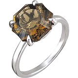 Женское серебряное кольцо с раухтопазом, 1616272