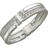 Серебряное обручальное кольцо с куб. циркониями, 1619600