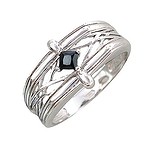 Мужское серебряное кольцо с куб. цирконием, 1620624