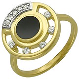Женское золотое кольцо с бриллиантами, 1645712