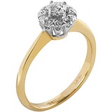 Золотое кольцо с бриллиантами, 1673360