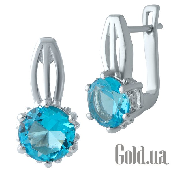 

Серьги Fresh Jewelry, Серебряные серьги с синт. аквамаринами