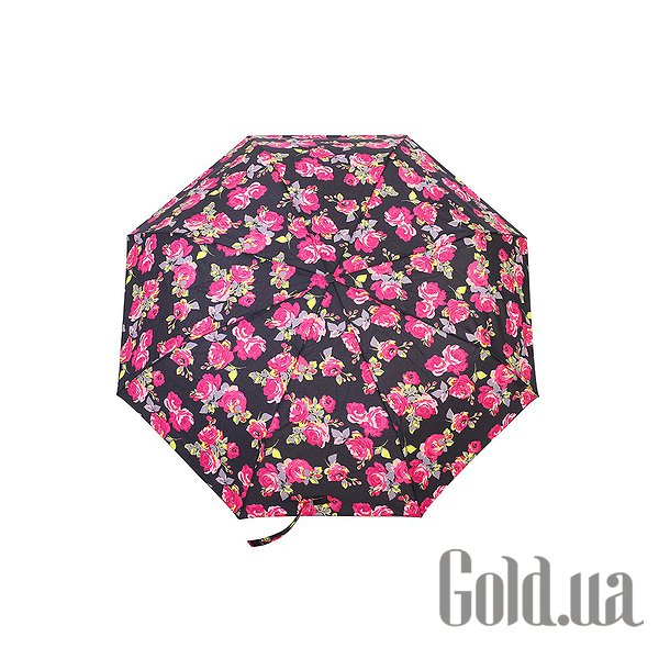 Зонт LA-542F, черный в розах