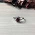 Женское серебряное кольцо с гранатом и куб. циркониями - фото 3
