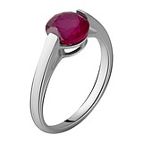 Женское серебряное кольцо с рубином, 1743248